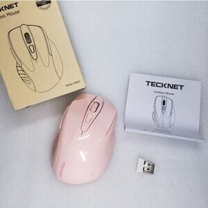 TECKNET 2.4G Wireless Cordless Mouse (Model: M003) - Pink